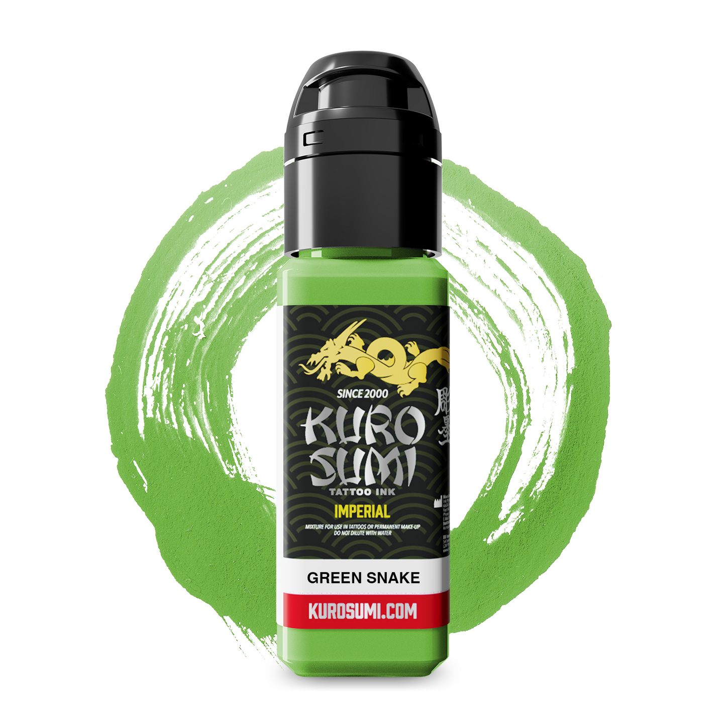 Kuro Sumi Imperial Tattoo Ink - Green Snake