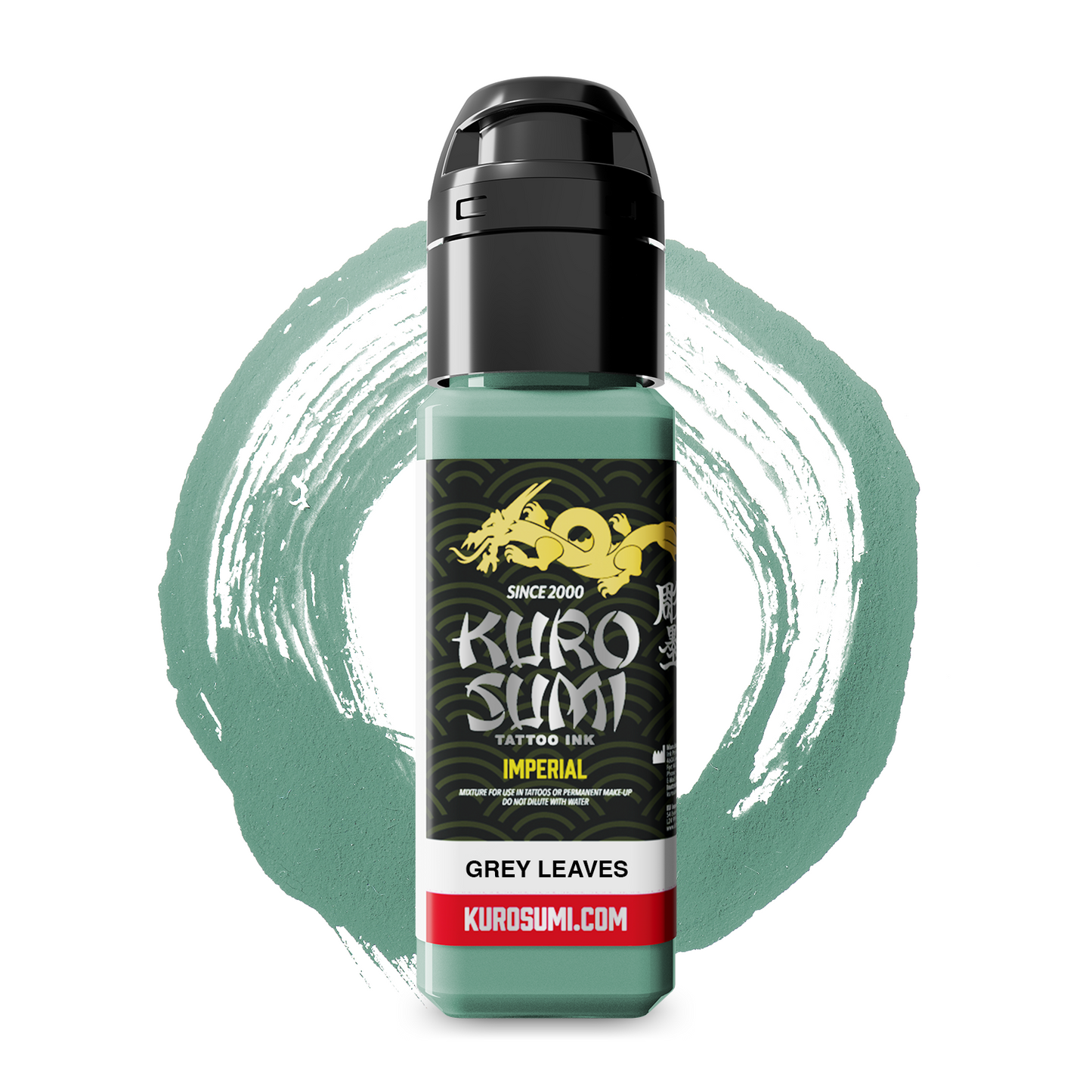 Kuro Sumi Imperial Tattoo Ink - Gray Leaves