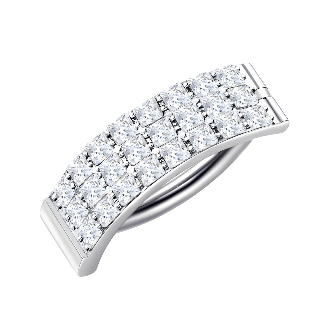 Anneau nombril titane zirconium