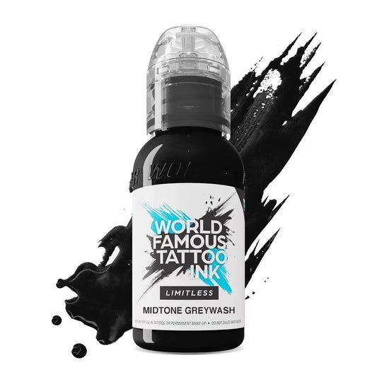 World Famous Limitless Tattoo Ink - Midtone Gray Wash