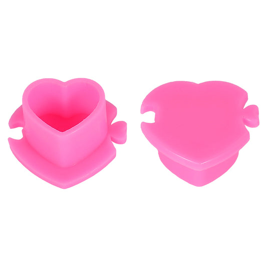 Pack of 200 Heart Shaped Ink Cups - Pink