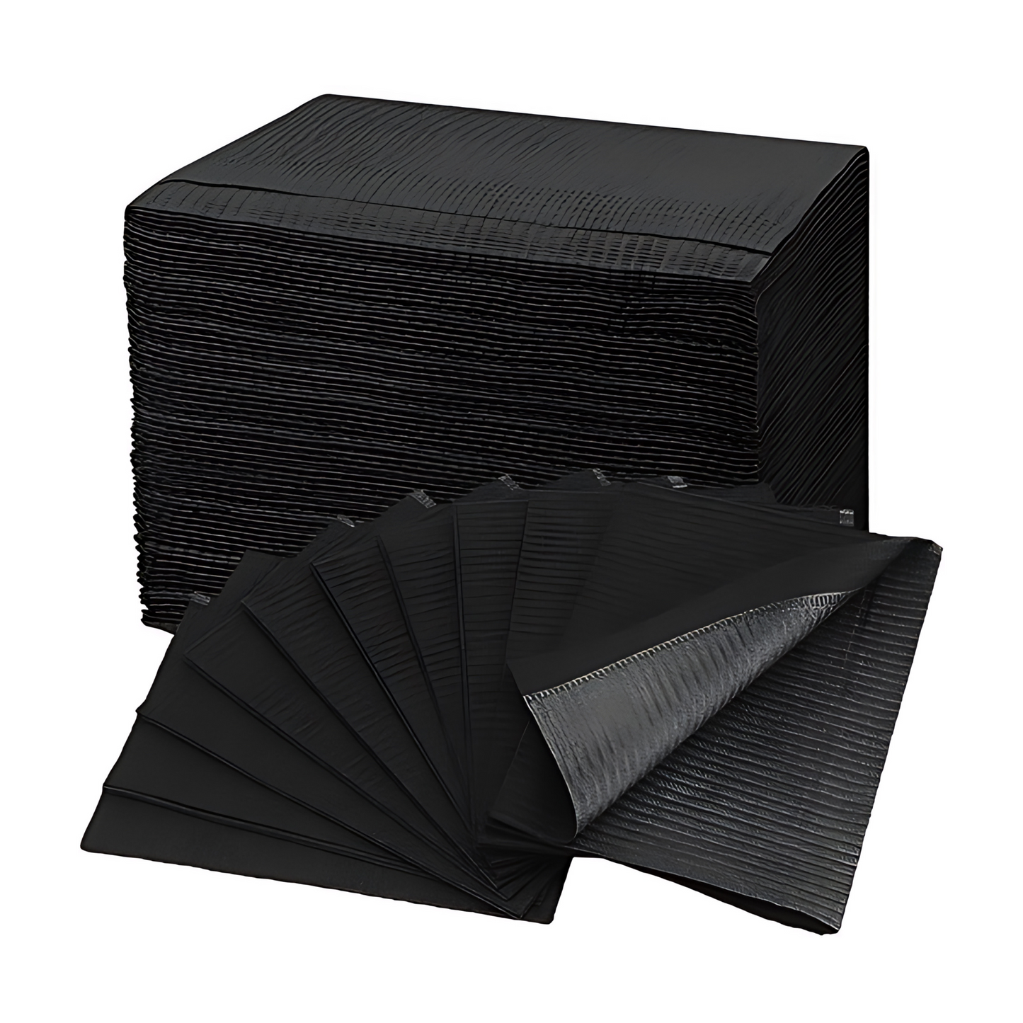 Pack of 125 protective cloths (33 x 45cm) black