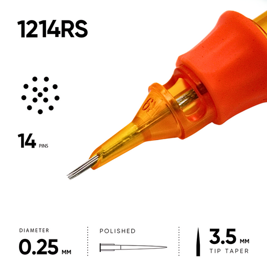 14 Round Shader 0.35 mm - 10 Cartridges [Ink And You]