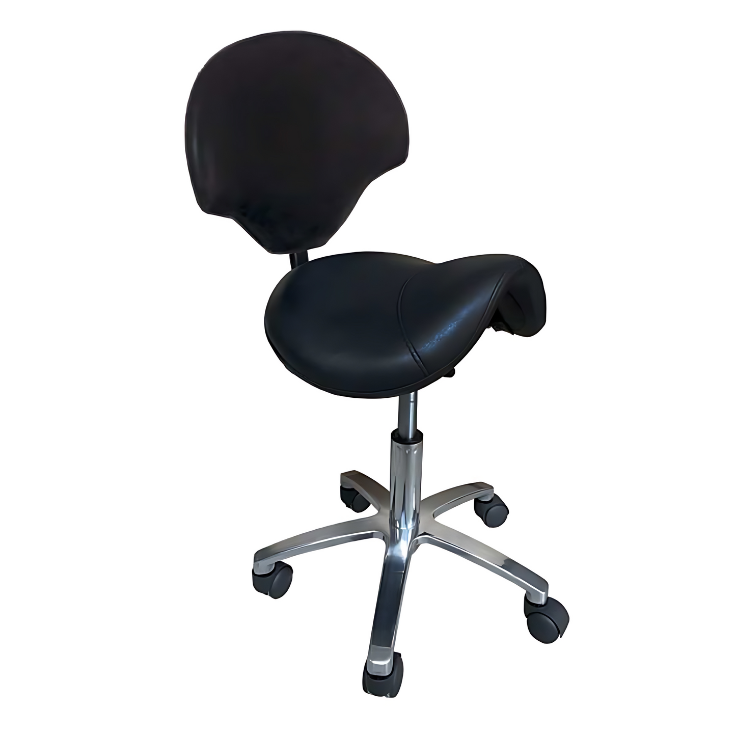 Ergonomic Saddle Stool with Backrest