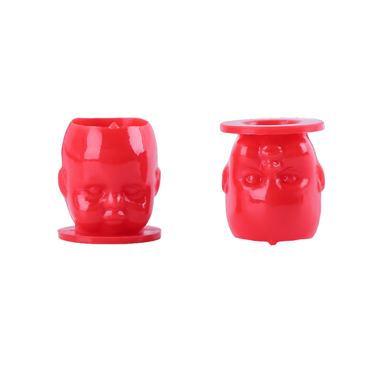 Pack of 200 Doll Head Ink Cups - Red